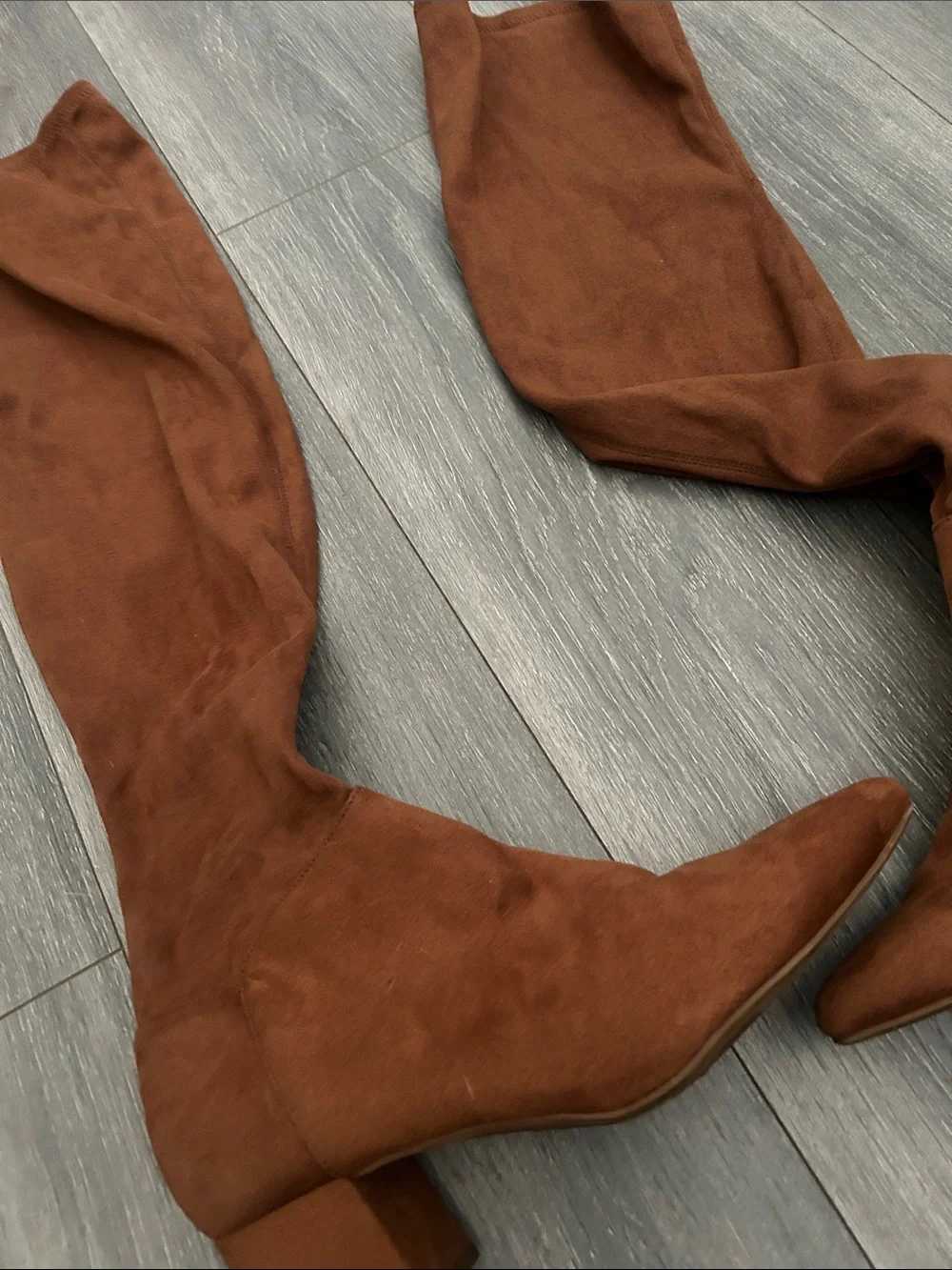 Women’s Brown Over-the-Knee Block Heel Boots